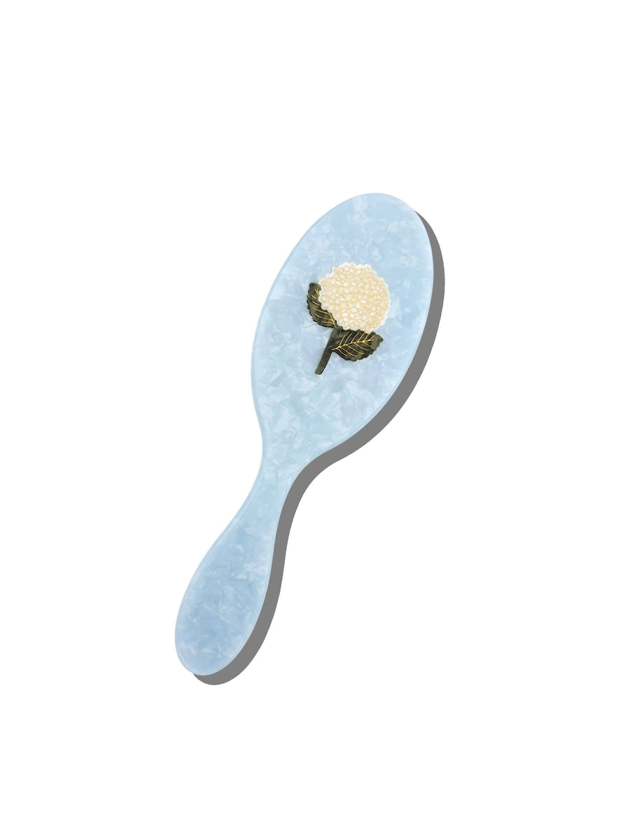 Hand-Painted Hydrangea Amazing Hair Day Brush | Eco-Friendly