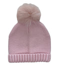 Kids' Faux Fur Pompom Knit Hat