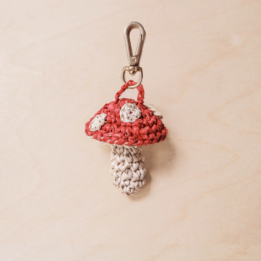 Mushroom Bag Charm - Handmade Bag Decor