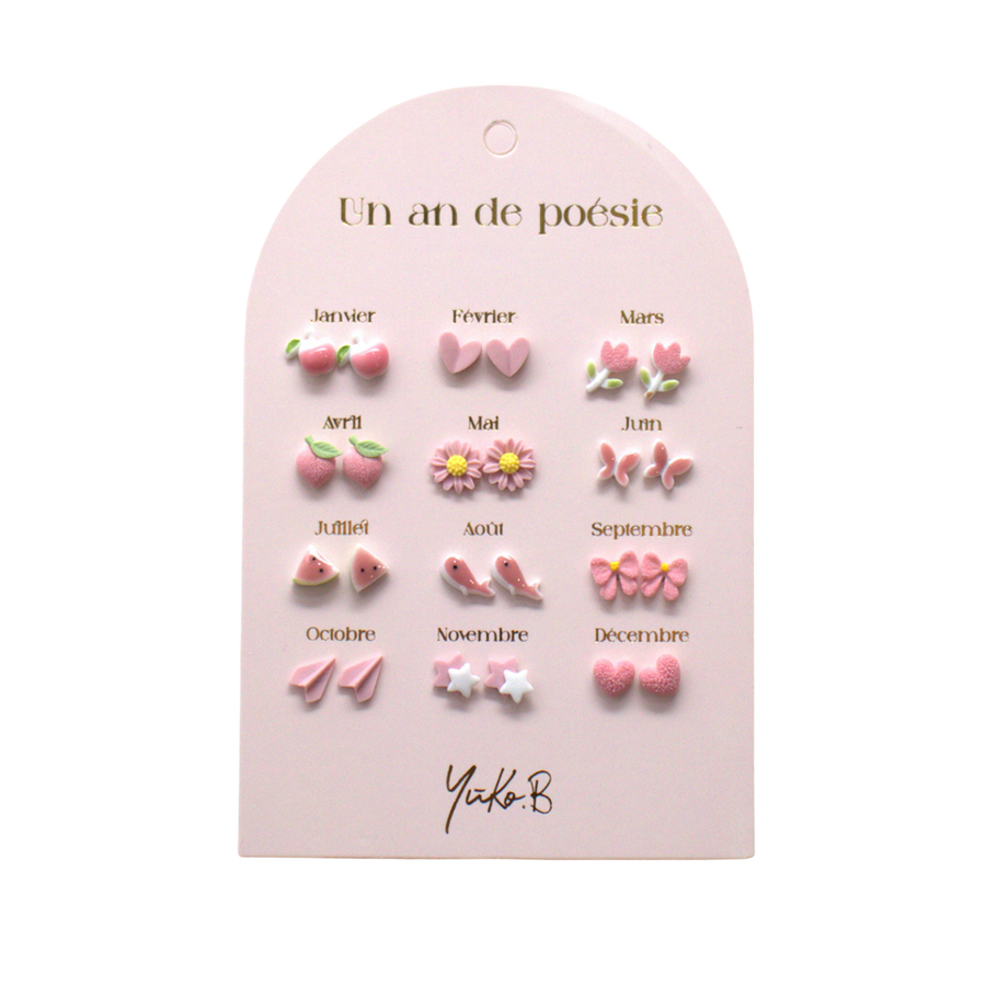 Stainless Steel Earrings - A Year of Pink Poetry