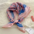 Pink fairy tale Floral Bandana Square scarf