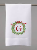Monogramed Wreath Guest Towel