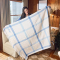 Throw Blanket Blue Plaid Weezie