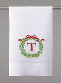 Monogramed Wreath Guest Towel