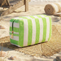 Striped Terry Cloth Cosmetic Pouch Bag