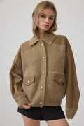 Denim Knit Combi Jacket
