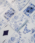 Blue Floral Canasta Cards with Points