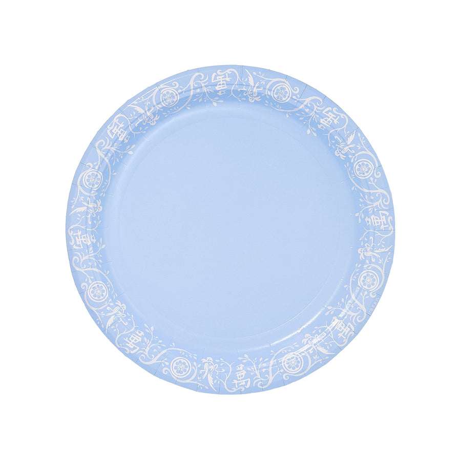 Mahjong Jasperware Inspired Dinner Paper Plates - Pack of 8