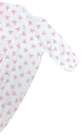 Day gown Pink bows print 100% Pima Cotton