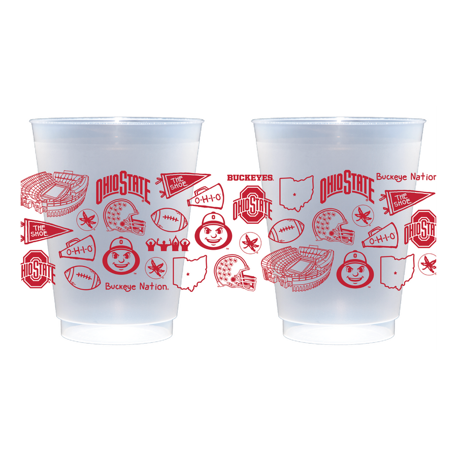 Ohio State Shatterproof Cups - Set of 8