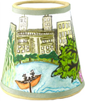 Print Fabric Lampshade for Rechargeable Lamp