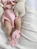 Bow Booties - Powder Pink