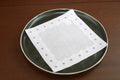 Cocktail napkins with polka dot border set of 4