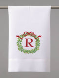Monogramed Wreath Guest Towel