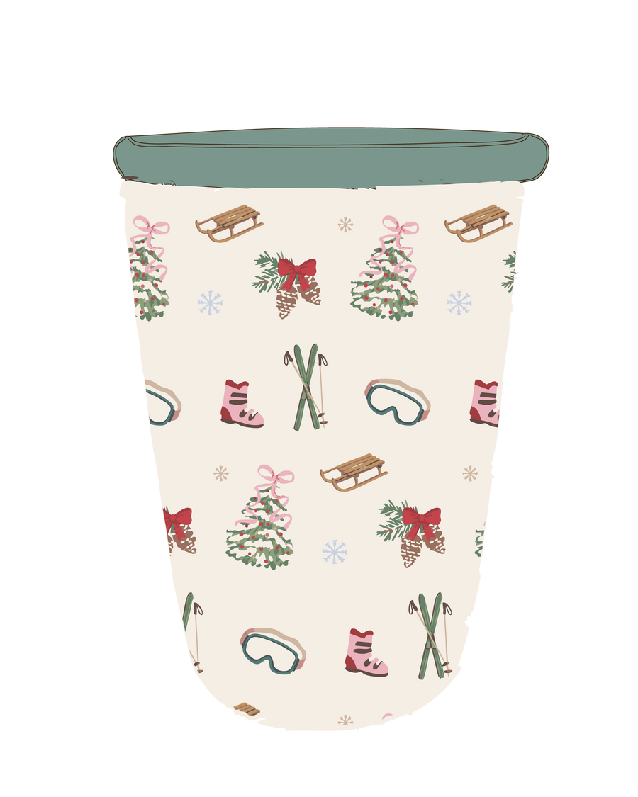 Iced Coffee Sleeve - Holiday Ski