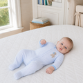 Puppy Playtime Applique Zip Footie - Light Blue