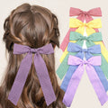 Rosewater Gingham Ribbon bow clips - 21 colors