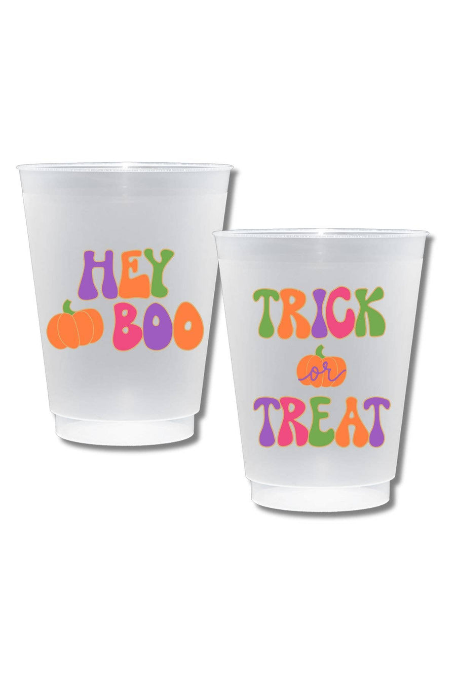 Hey Boo Shatterproof Frost Flex Plastic Cups (10)