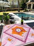 NEW NEOPRENE 'Press for Mahjong' Mat | Champagne & Mahj