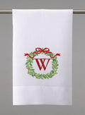 Monogramed Wreath Guest Towel