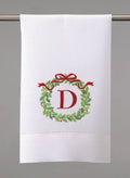 Monogramed Wreath Guest Towel