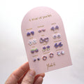 Stainless Steel Earrings - A Year of Purple Poetry