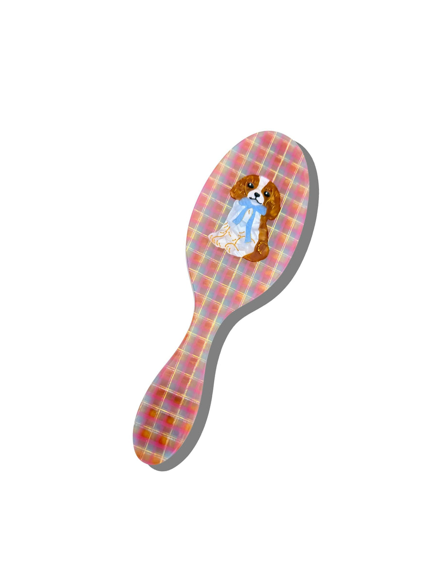 Hand-Painted King Charles Amazing Hair Day Brush | Eco-Friendly