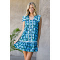 Sleeveless Flower Print Dress