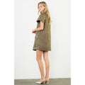 Short Sleeve Embroidered Detail Dress