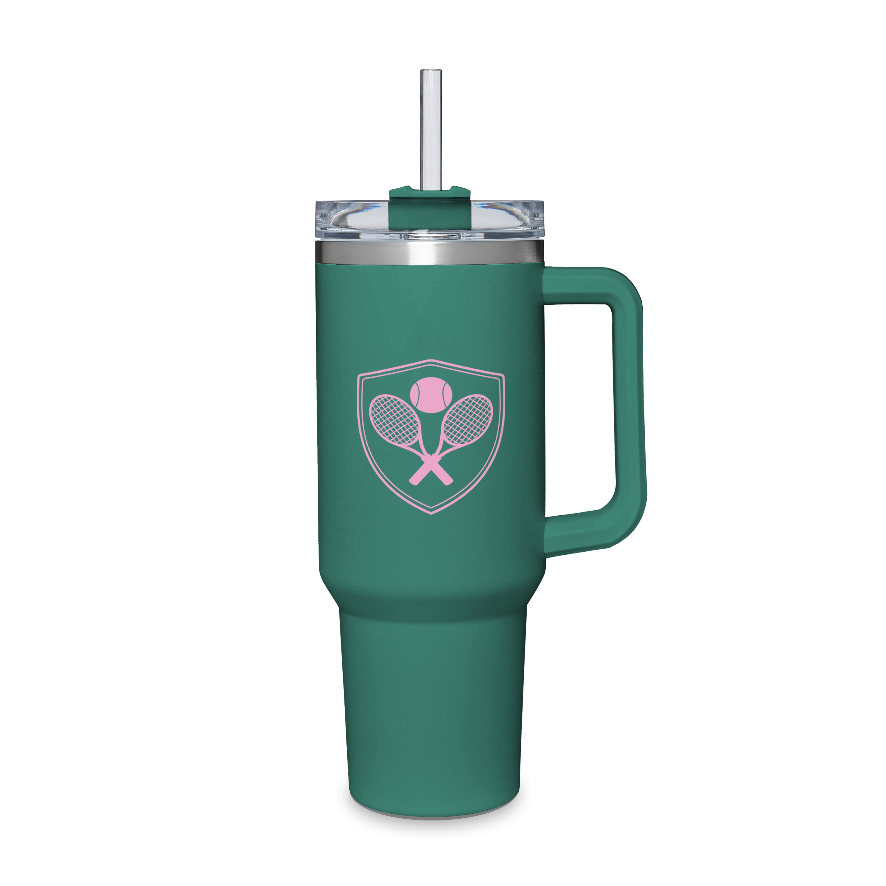 Water Tumbler (Green) - Tennis Crest
