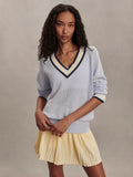 Maurice V-Neck Sweater - Xenon Blue