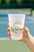Over Served Tennis Frosted Cups