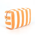 Striped Terry Cloth Cosmetic Pouch Bag