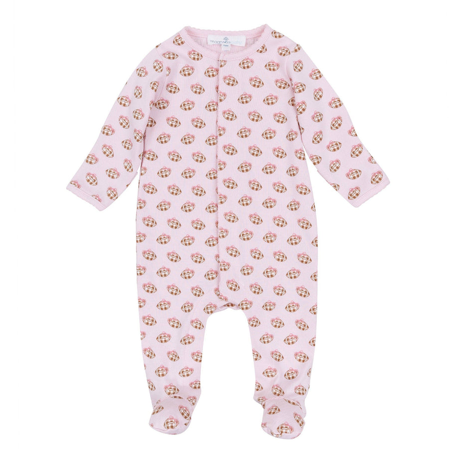 Tiny Tailgater Print Footie - Pink