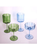 "Flower" Pink Crystal Wine Glass