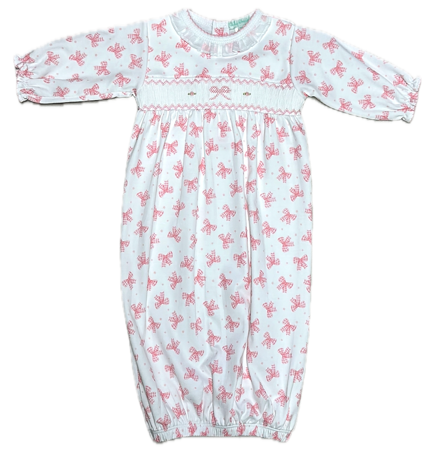 Day gown Pink bows print 100% Pima Cotton