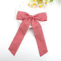 Rosewater Gingham Ribbon bow clips - 21 colors