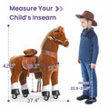 PonyCycle Ride-On Brown Horse | Plush Animal Riding Pony Toy