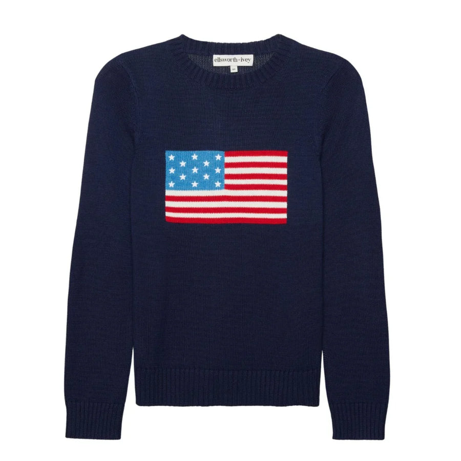 Classic Crew- American Flag Navy