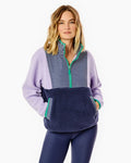 Fleece Everyday Sherpa Outerwear Lavender/Navy Stripe