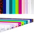 MAHJONG RACKS | Premium Acrylic | 4 Racks + 4 Pushers: Solid Citrus Green / Chartreuse
