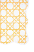 Scalloped Square Table Topper | Gold Cane