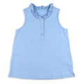 Girls Ruffle Neck Polo - Alys Beach Blue