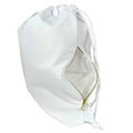 White Seersucker Sling Backpack | Mint