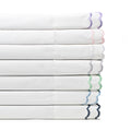 Double Scallop Embroidered Percale Euro Sham Pair