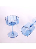 "Flower" Pink Crystal Wine Glass