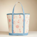 Nautical Print Everywhere Canvas Tote