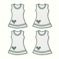 Tennis Dress Cocktail Napkins - Set of 4