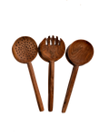 Walnut Long Handle Spoon - Set of 3