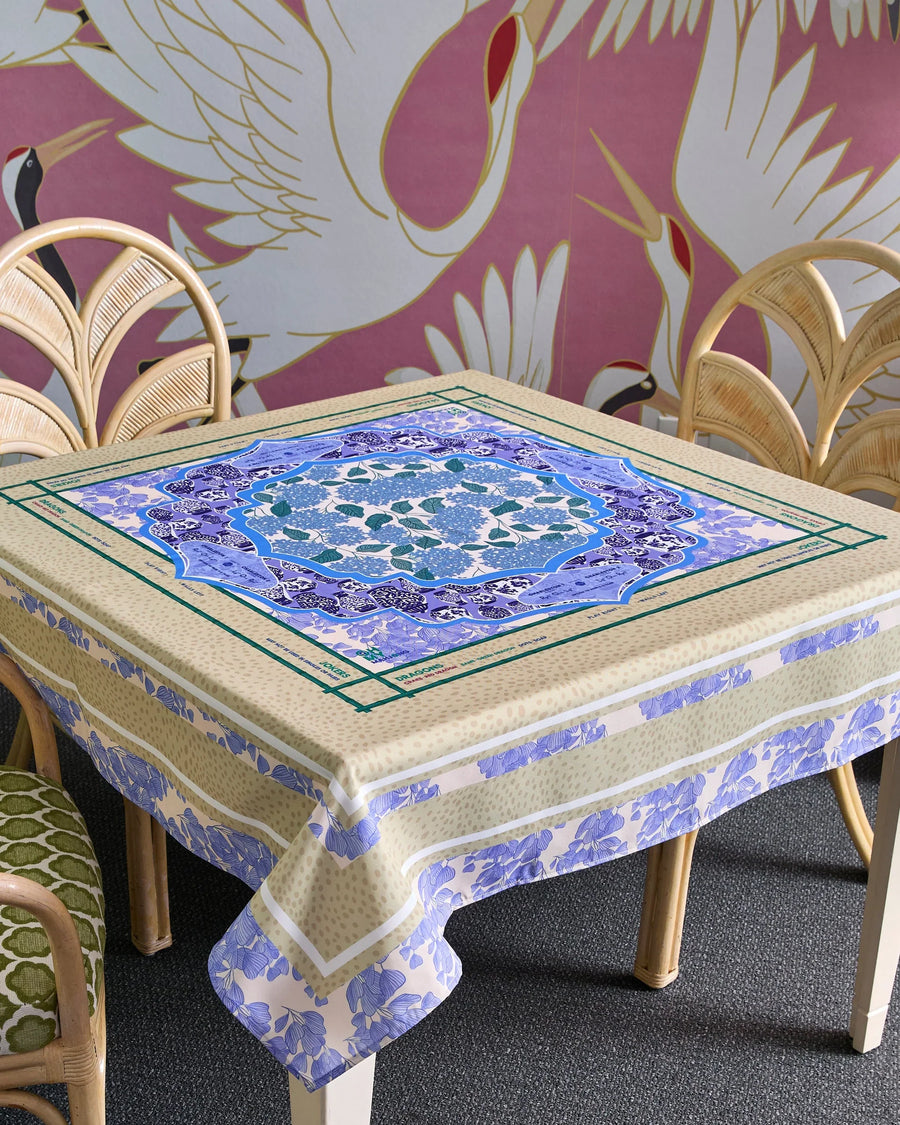 Flora Instructional Mahjong Tablecloth